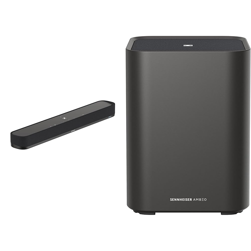 Sennheiser AMBEO Soundbar Mini with AMBEO Sub Combo, With ATMOS