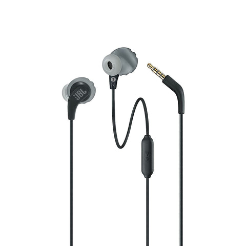 JBL Endurance Run, Sports in Ear Wired Earphones with Mic, Sweatproof, Flexsoft eartips, Magnetic Earbuds, Fliphook & TwistLock Technology with Voice Assistant Support for Mobiles (Black)