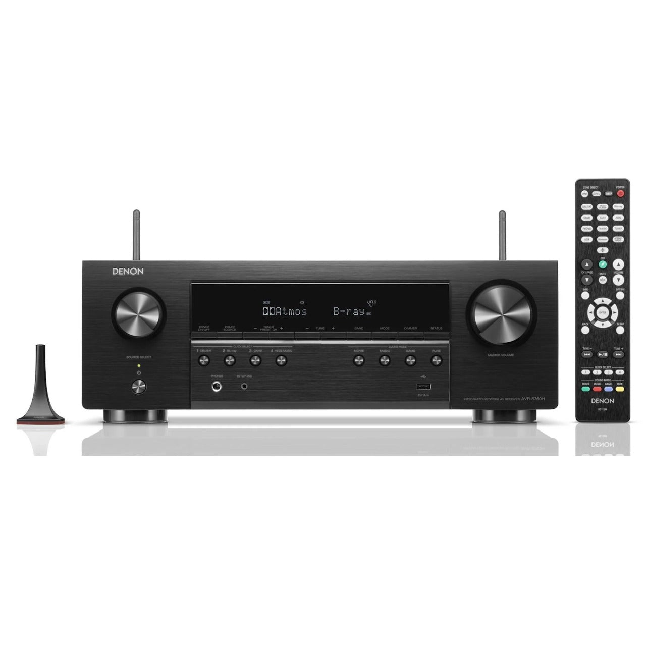 Denon AVR-S760H 7.2 Ch AVR - 75 W/Ch, Advanced 8K Upscaling, Dolby Atmos Height Virtualization, DTS Virtual:X & More, Wireless Streaming, Built-in HEOS, Amazon Alexa Voice Control